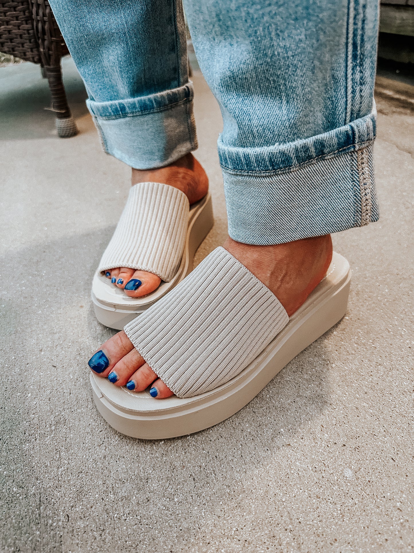 Gray Platform Sandals