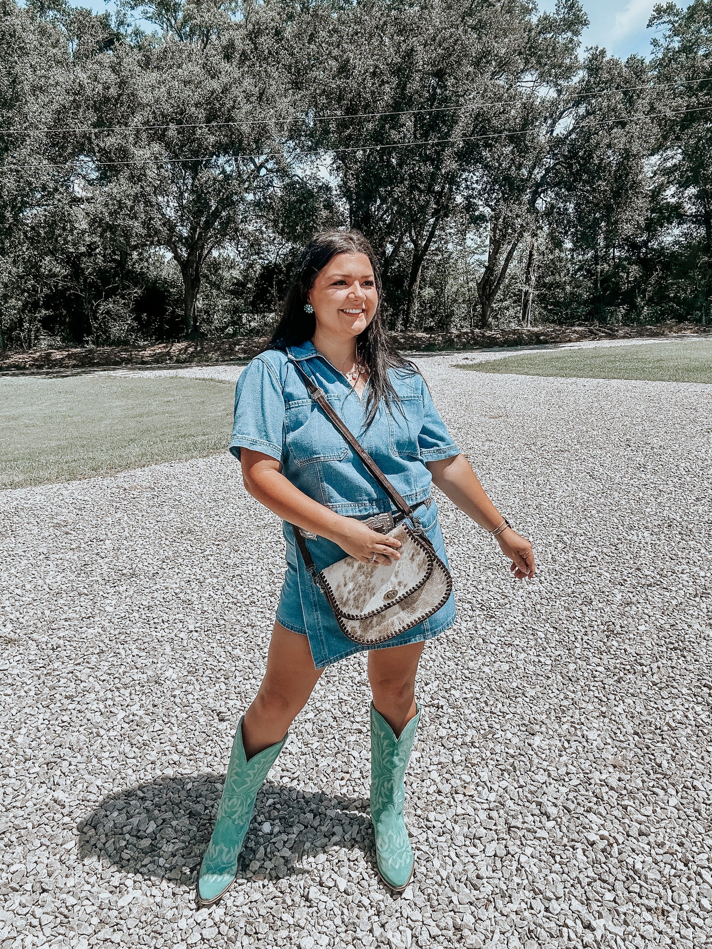 Denim Two Piece Skort & Top Set