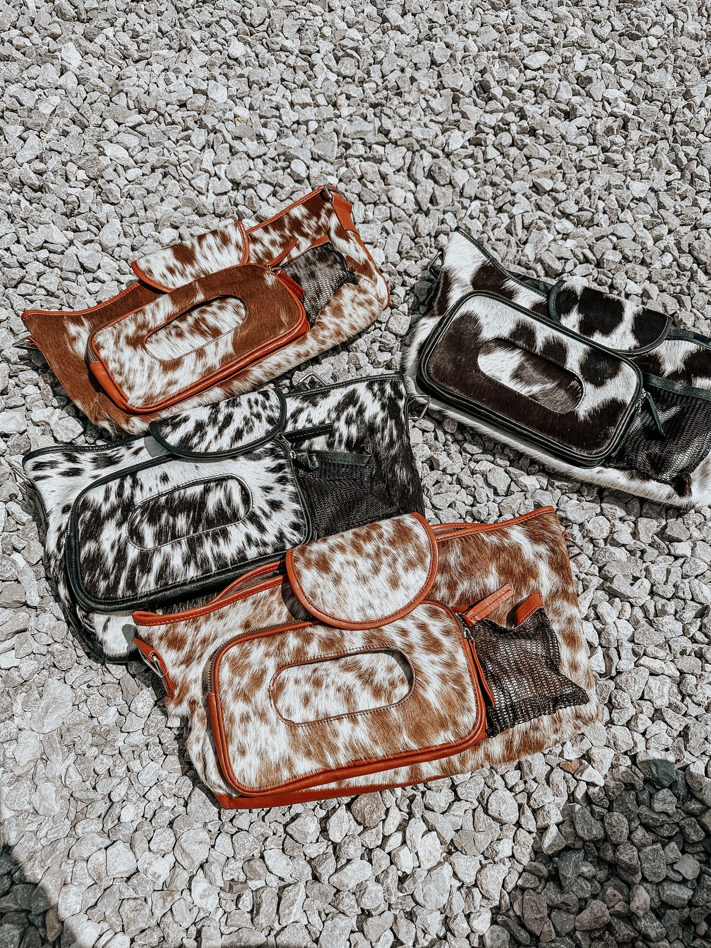 Cowhide Stroller Bag