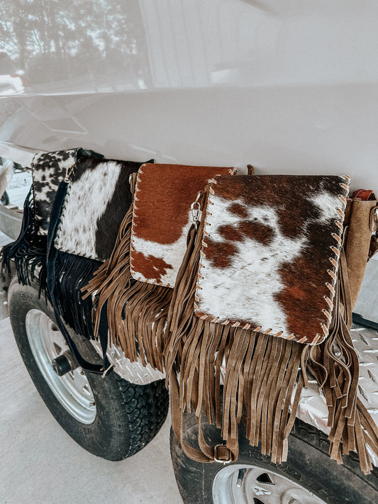Beaumont Cowhide Fringe Crossbody