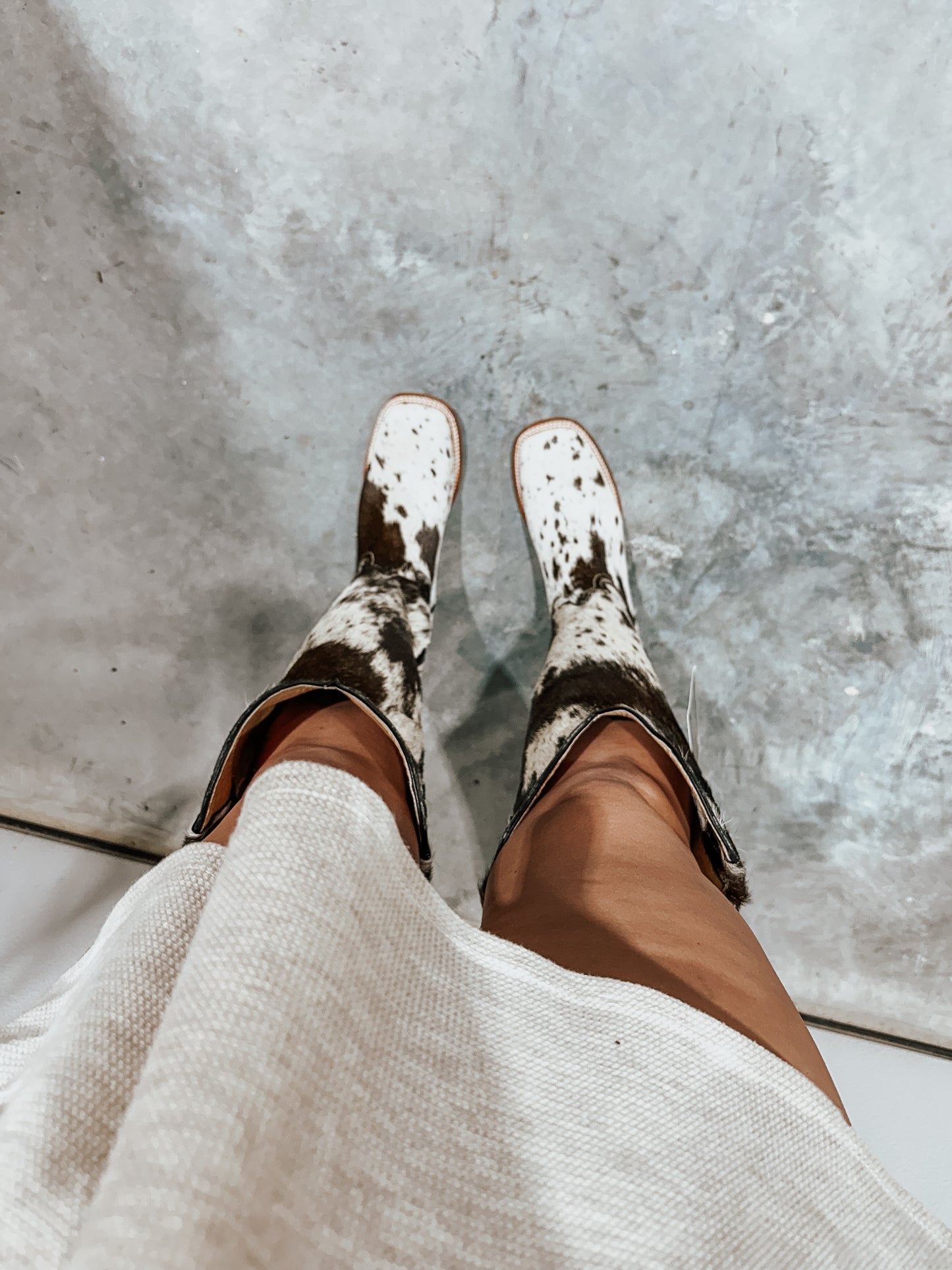 Knee High Square Toe Boots