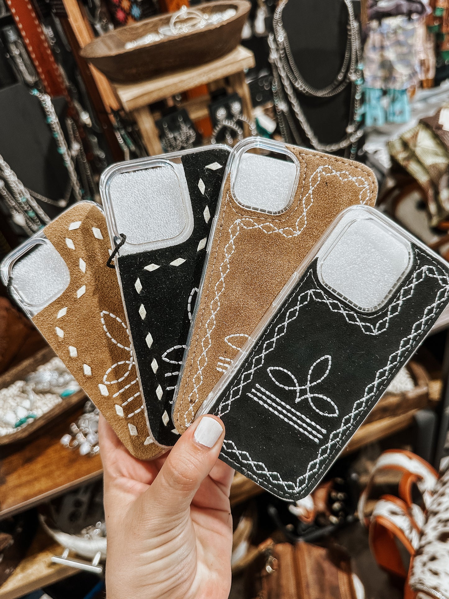 Velvet Boot Stitched Phone Case