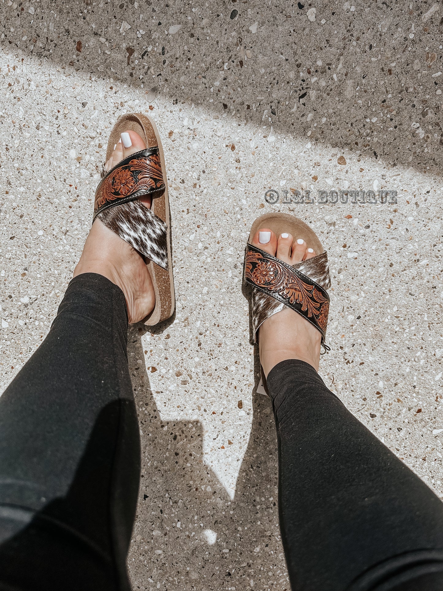 Nevada Cowhide Leather Sandals