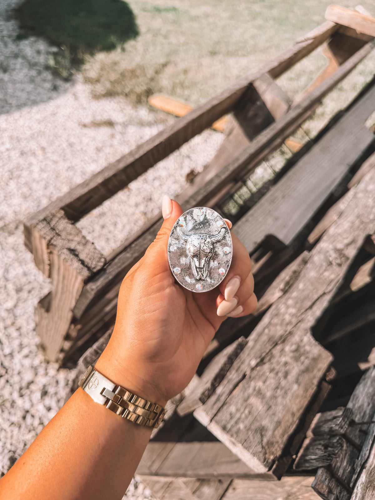 Rhinestone Steer Pop Socket