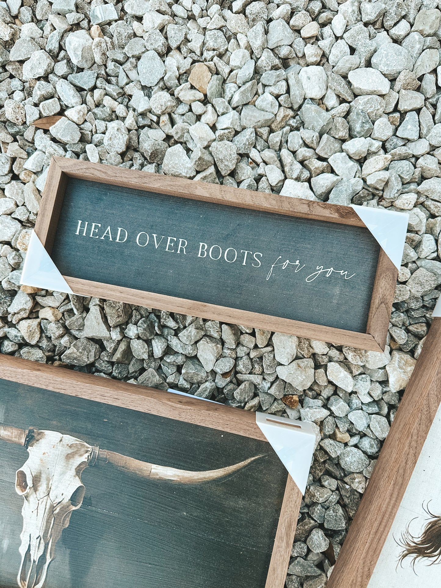 Head Over Boots Wooden Decor