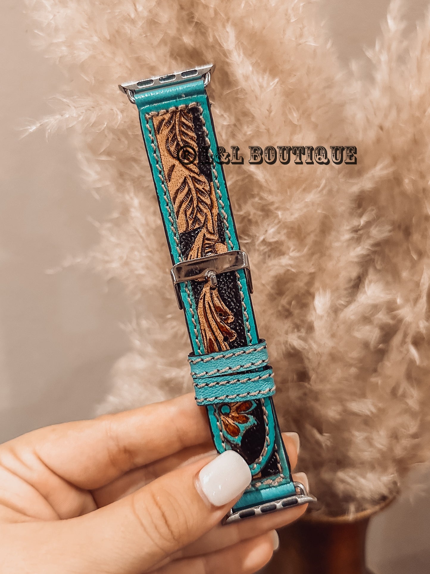 Flora Falls Leather Watch Band