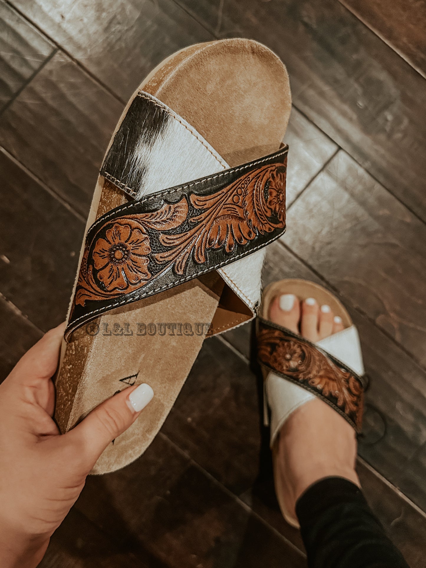 Nevada Cowhide Leather Sandals