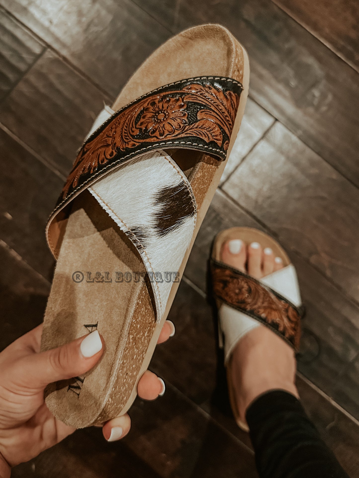 Nevada Cowhide Leather Sandals