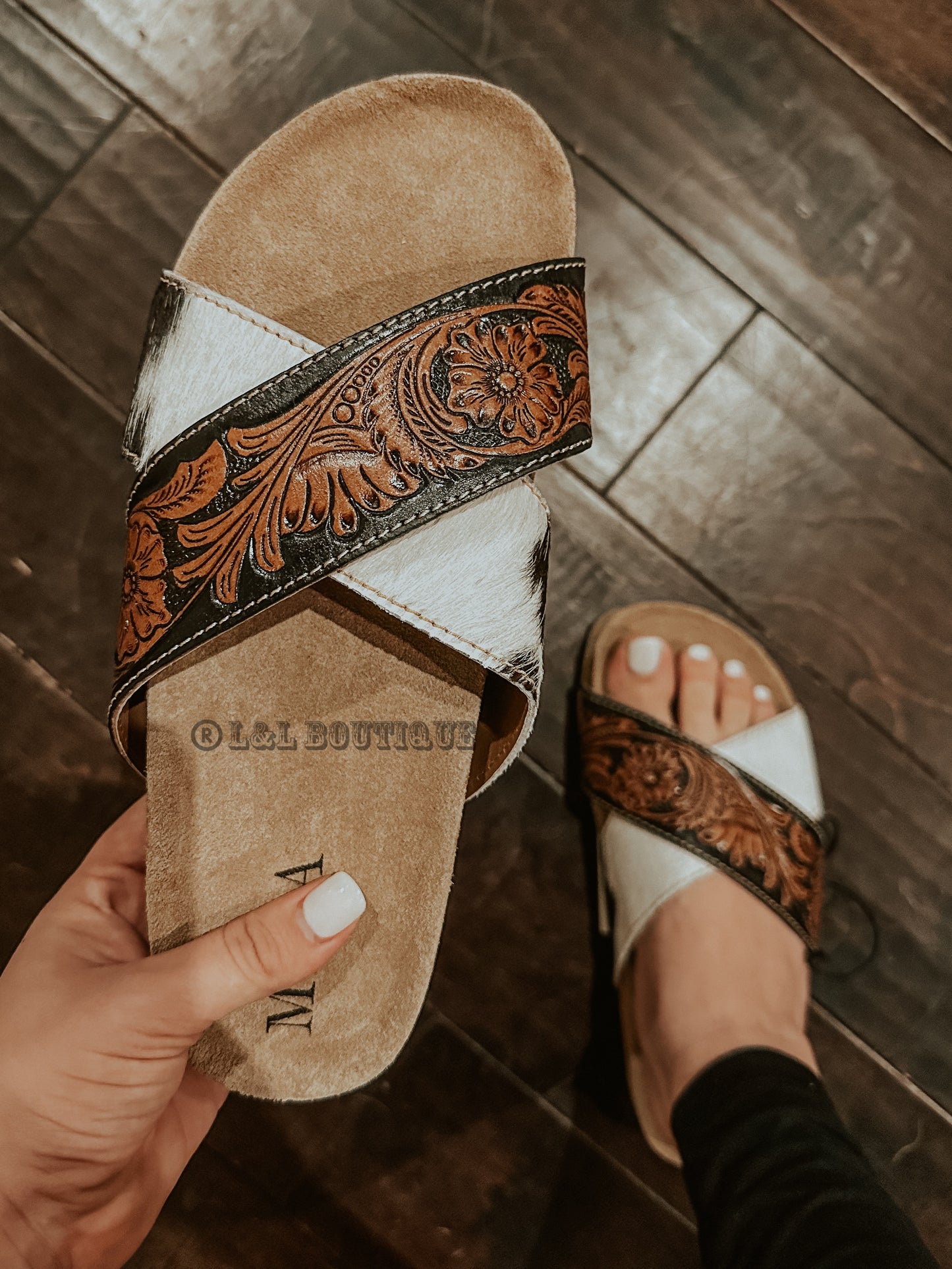 Nevada Cowhide Leather Sandals