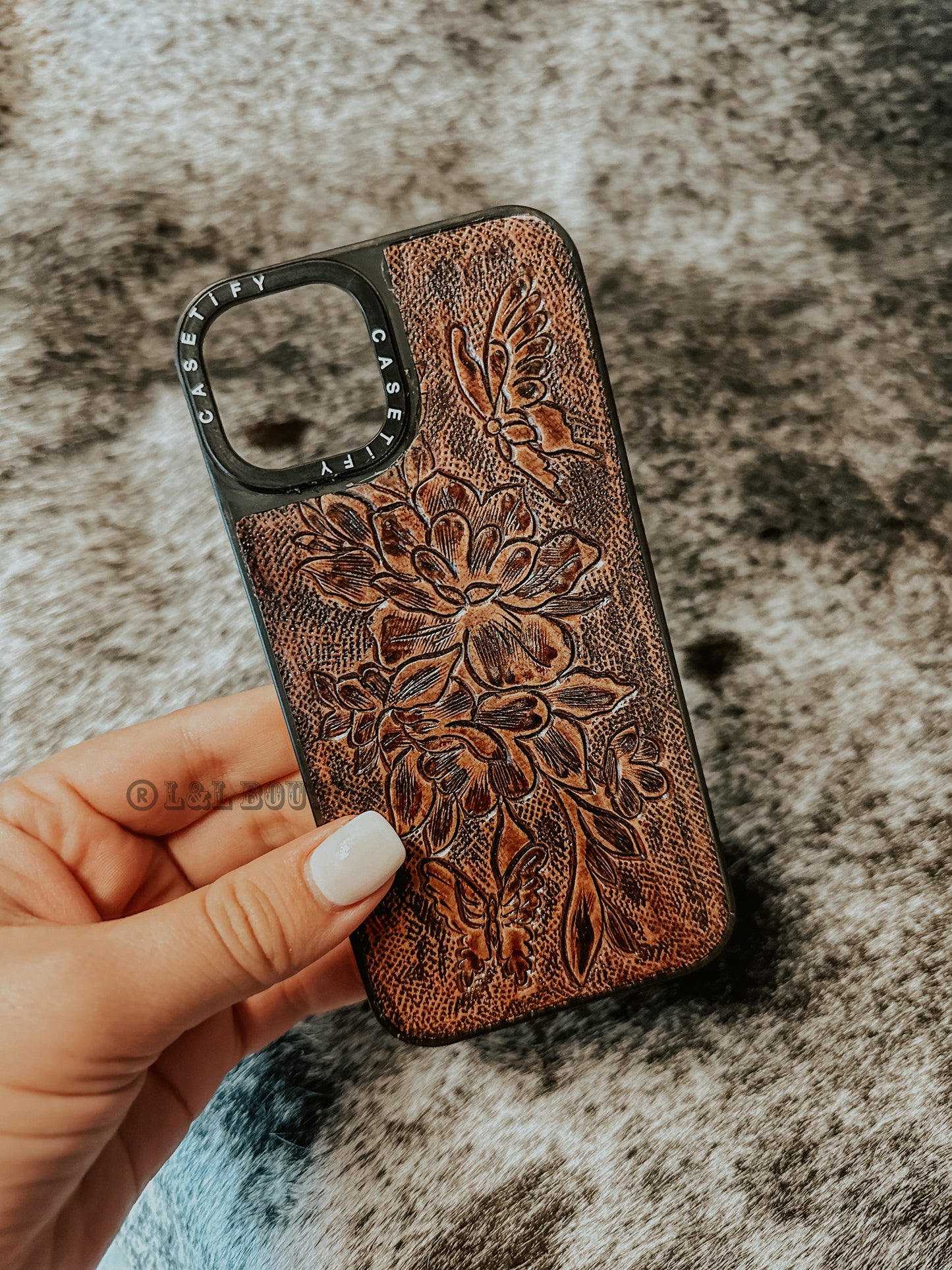 Dark Brown Leather iPhone Case (14)