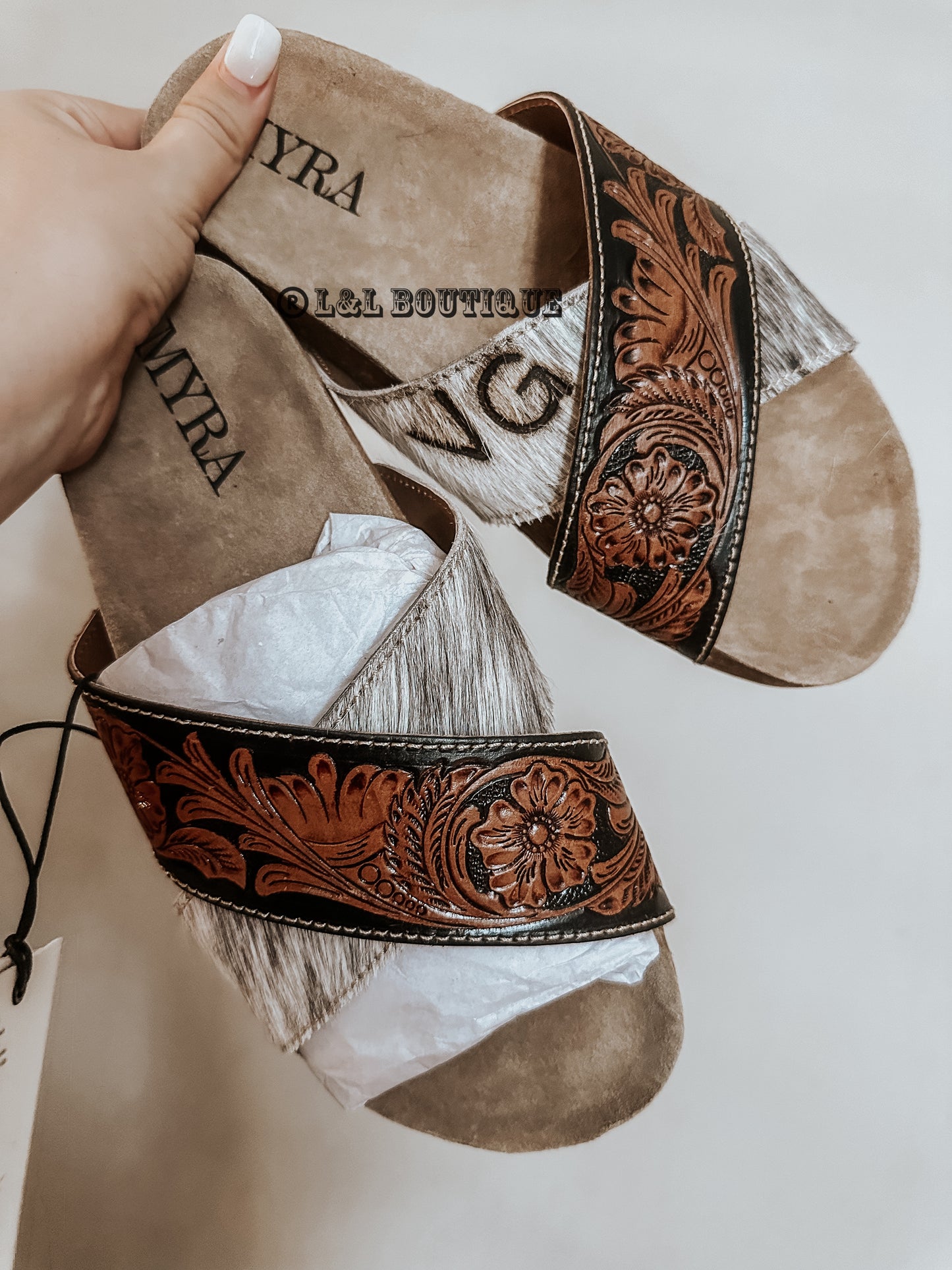 Nevada Cowhide Leather Sandals