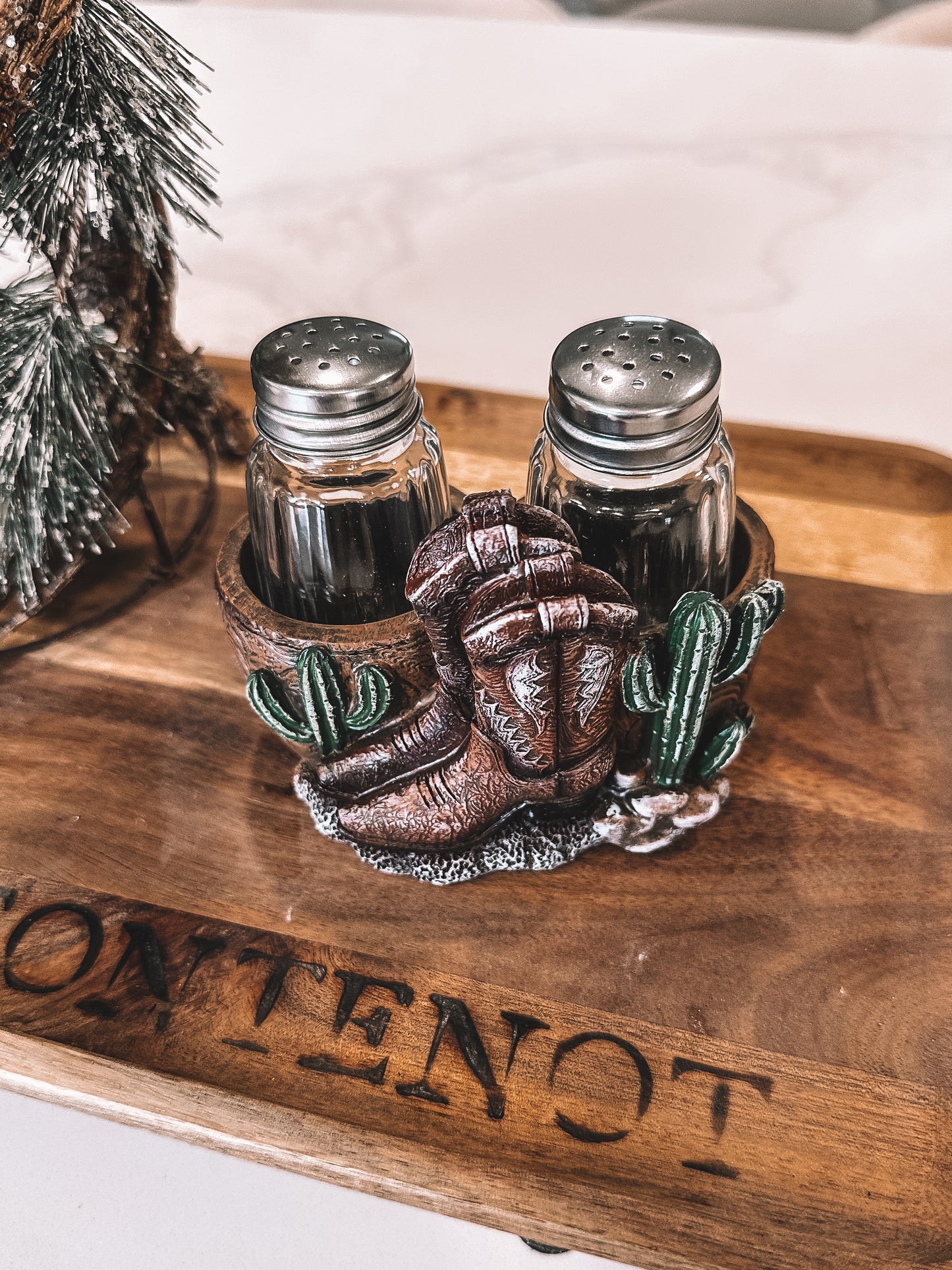 Cactus & Boots Salt & Pepper Shaker Set