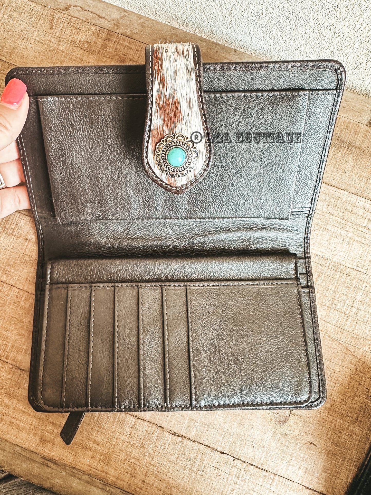 Roscoe Hand Tooled Cowhide Wallet