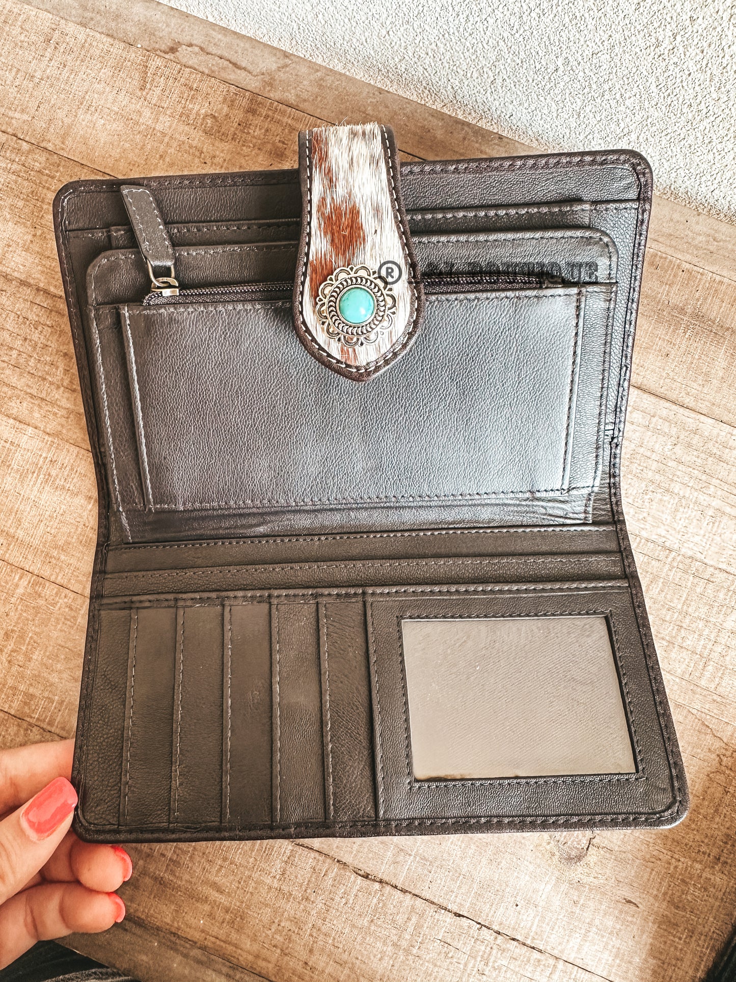 Roscoe Hand Tooled Cowhide Wallet