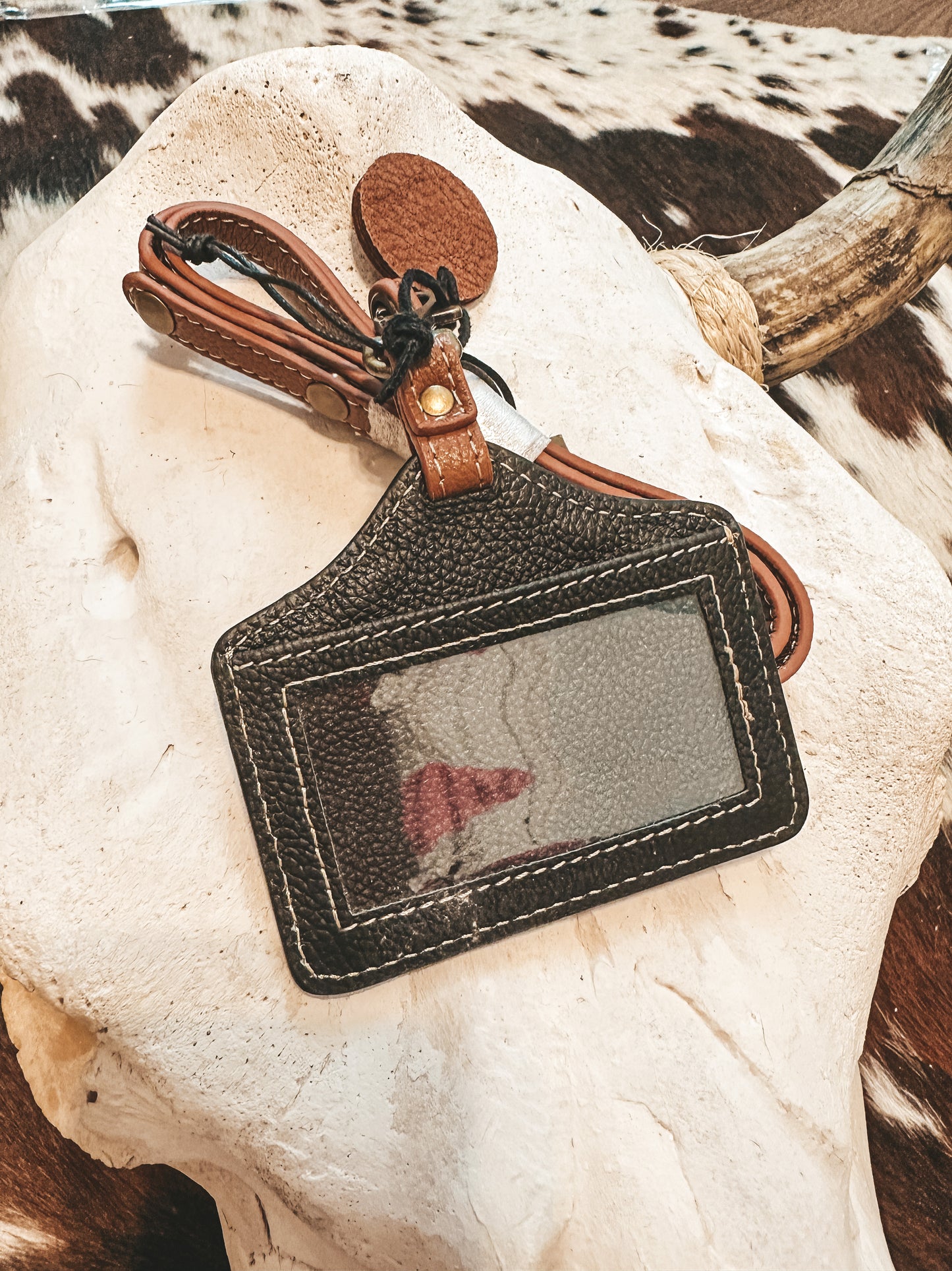 Porson Leather ID Lanyard