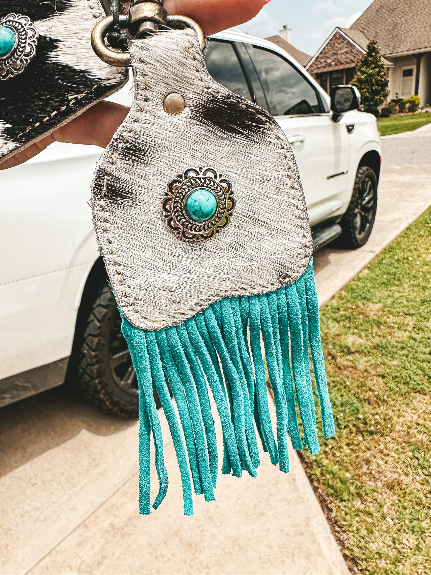 Running River Fringe Keychain