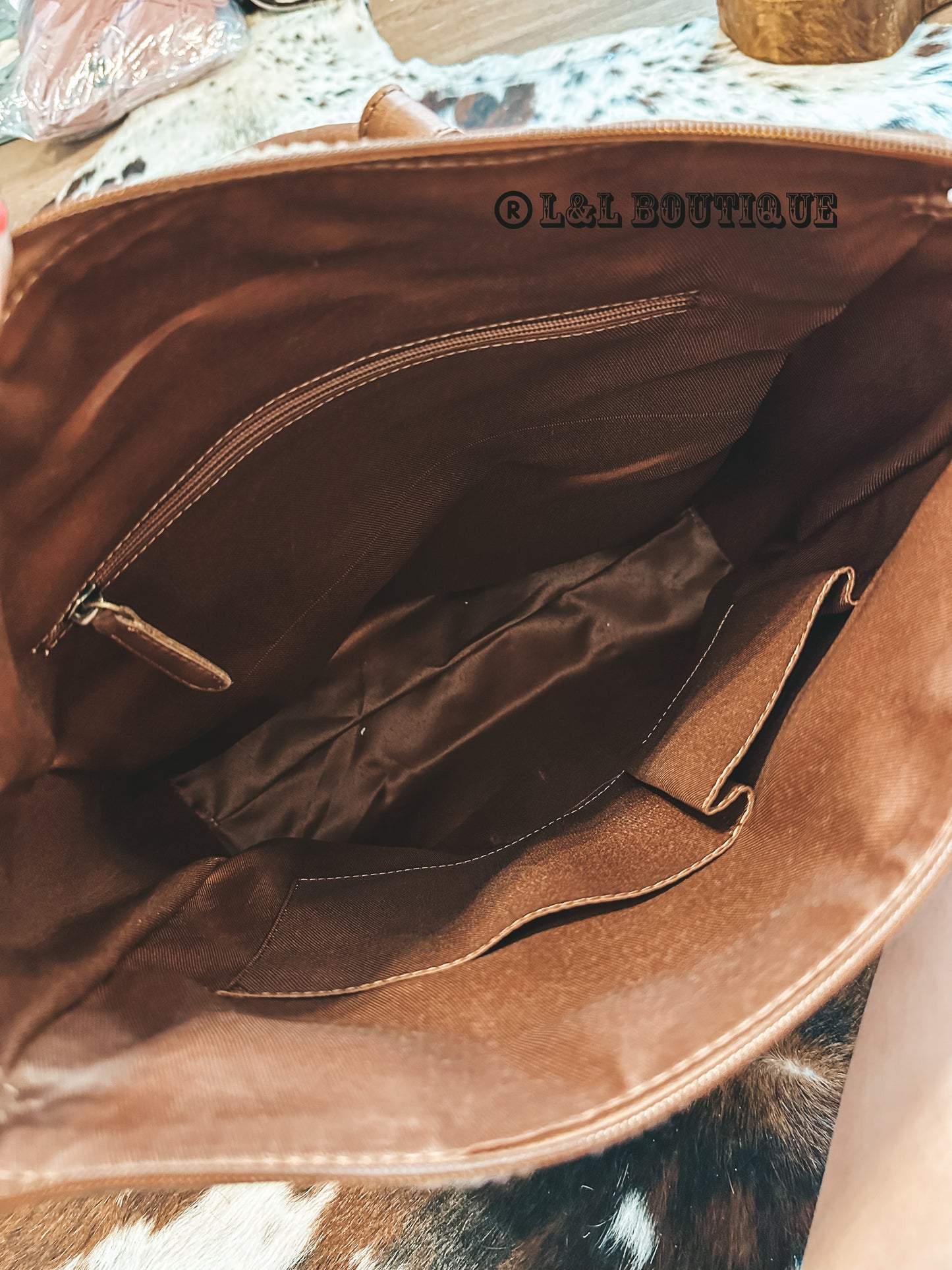 Wynona Hand Tooled Cowhide Backpack