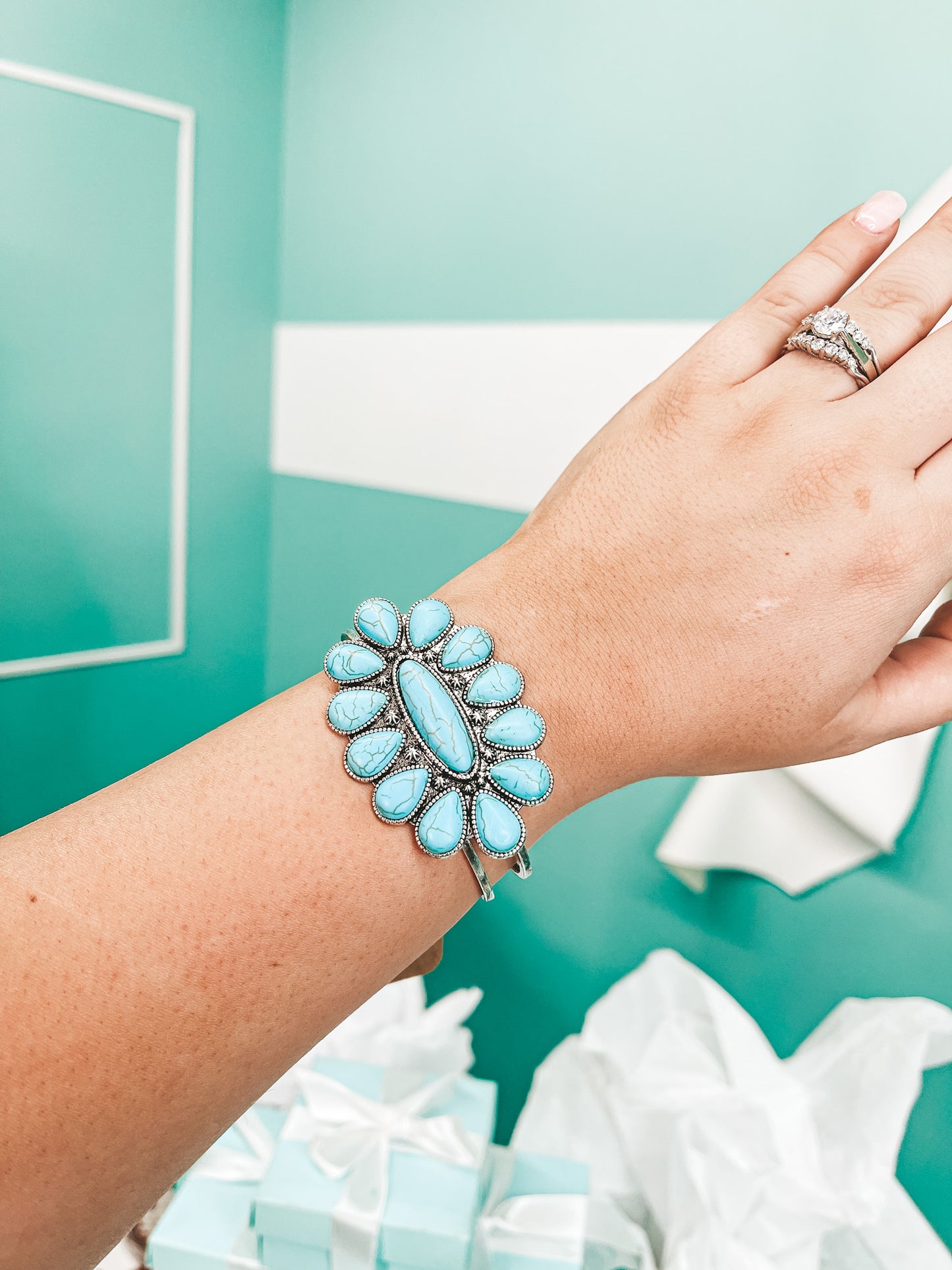 Chunky Turquoise Squash Bracelet
