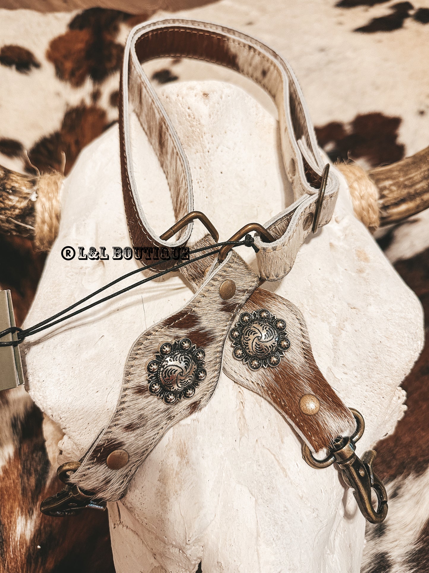 Brown Cowhide Crossbody Strap