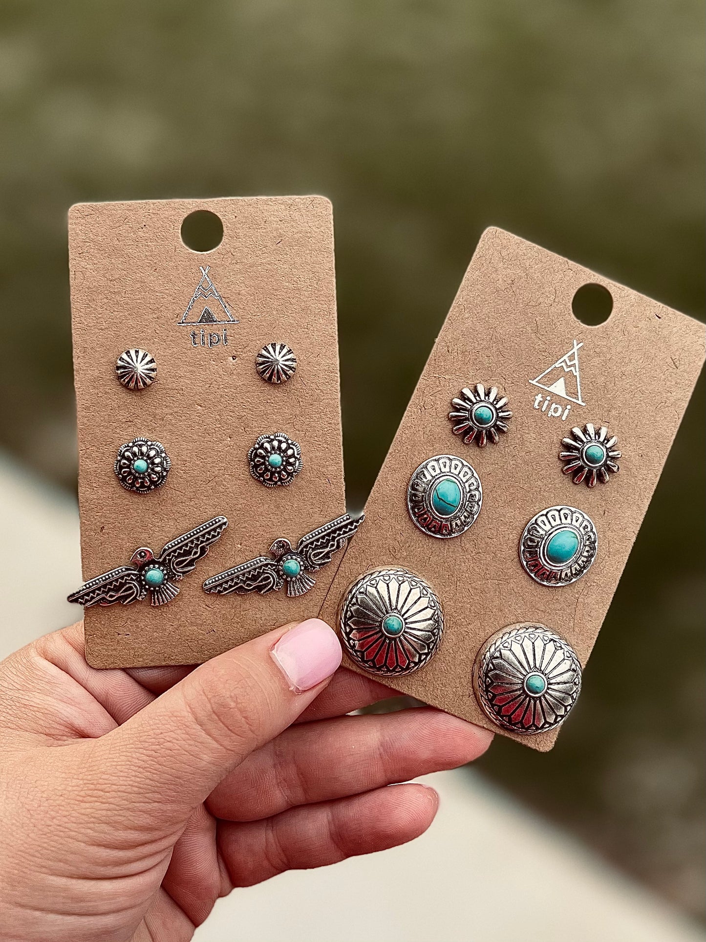 Western Earrings Studs Set