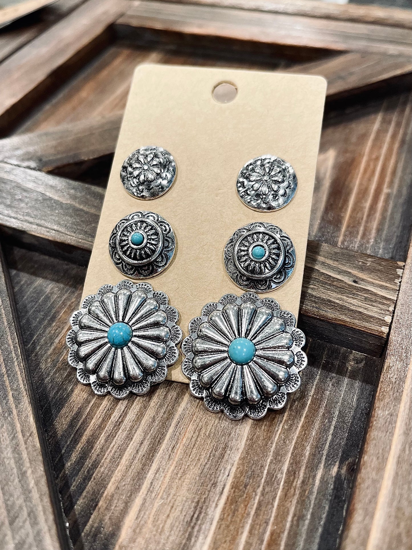 The Jolene Concho Stud Set