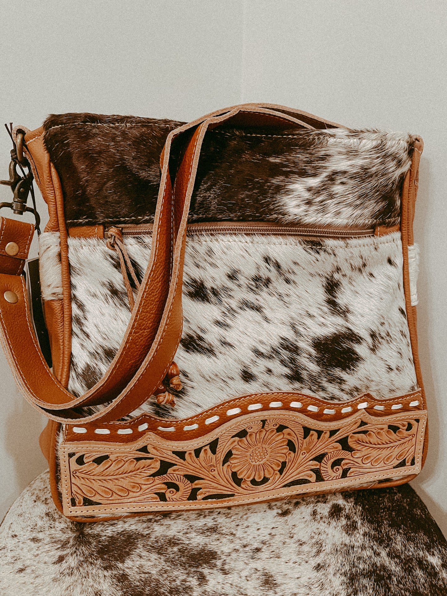 Genetic Leather Cowhide Purse