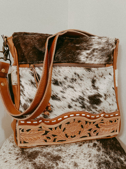 Genetic Leather Cowhide Purse