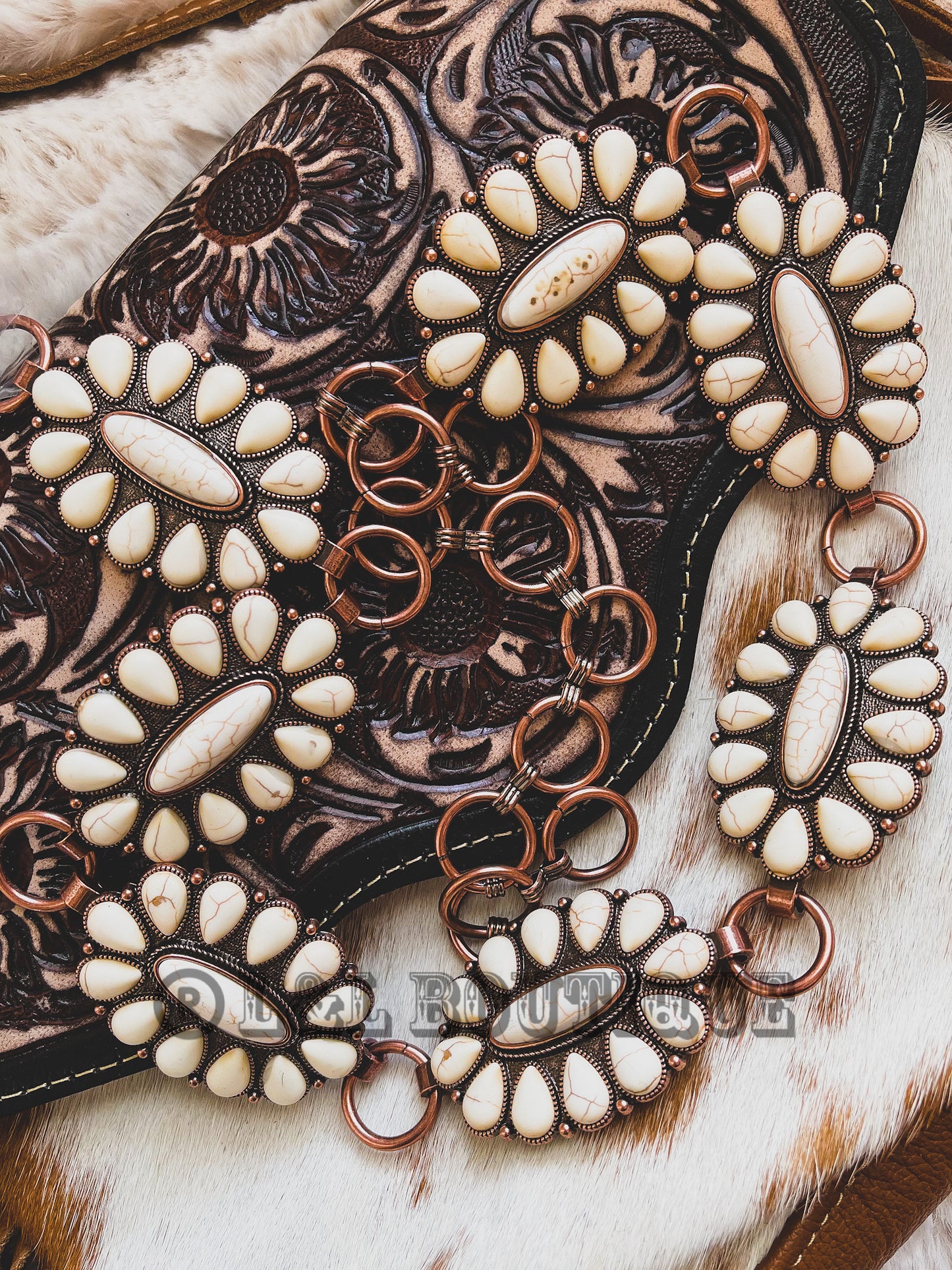 White Squash Concho Belt