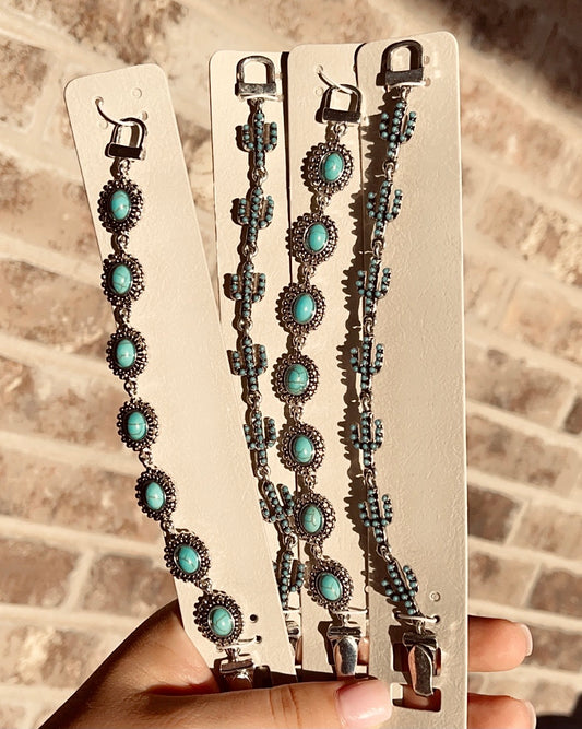 Turquoise Chain Link Bracelet