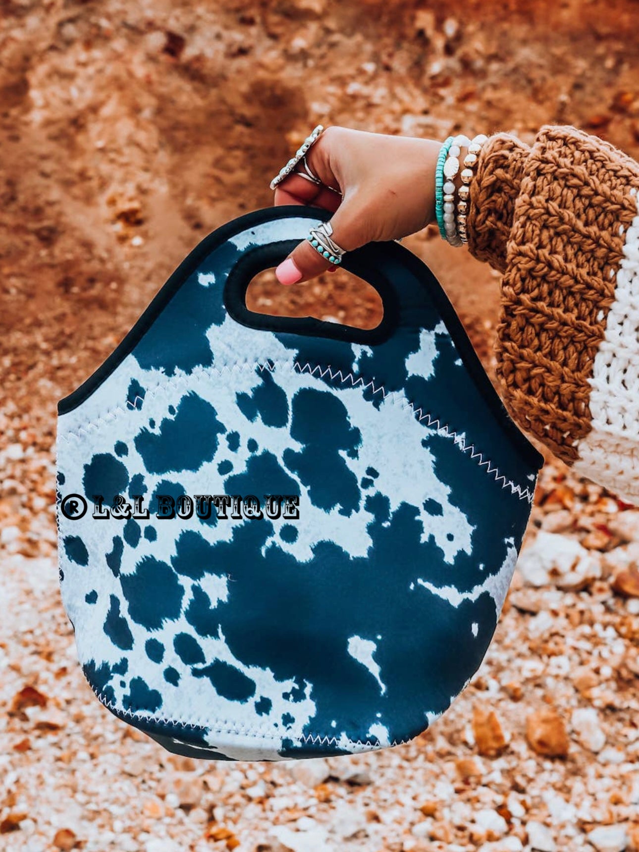 Black Cow Lunch Tote