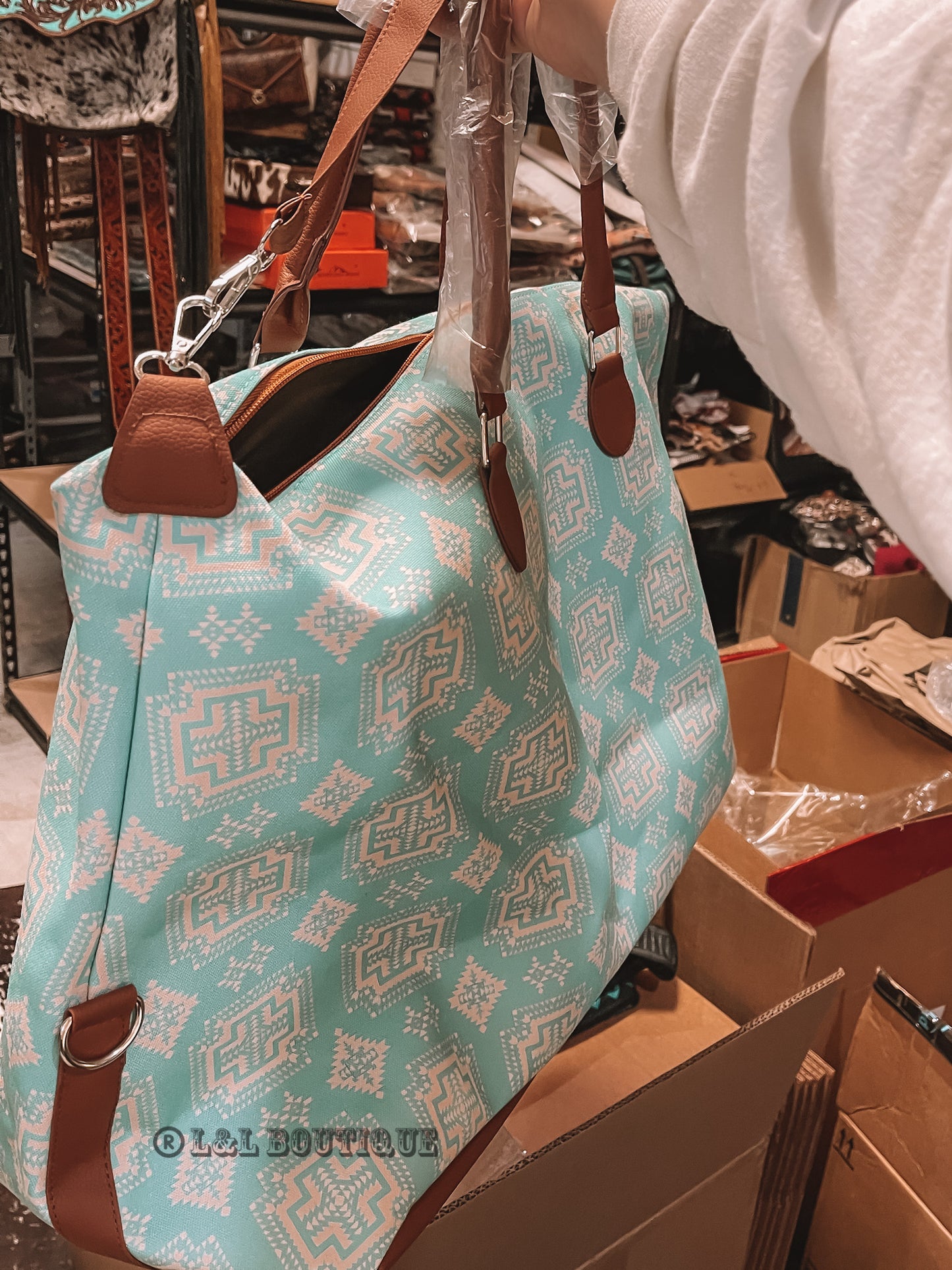 Turquoise Canyon Tote Bag