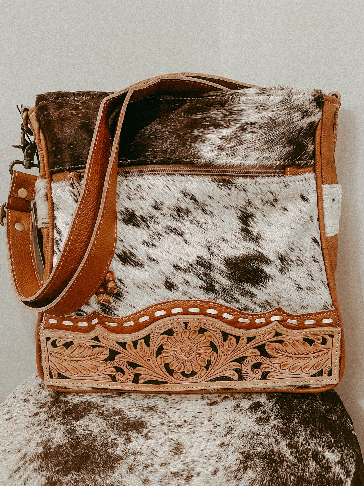 Genetic Leather Cowhide Purse