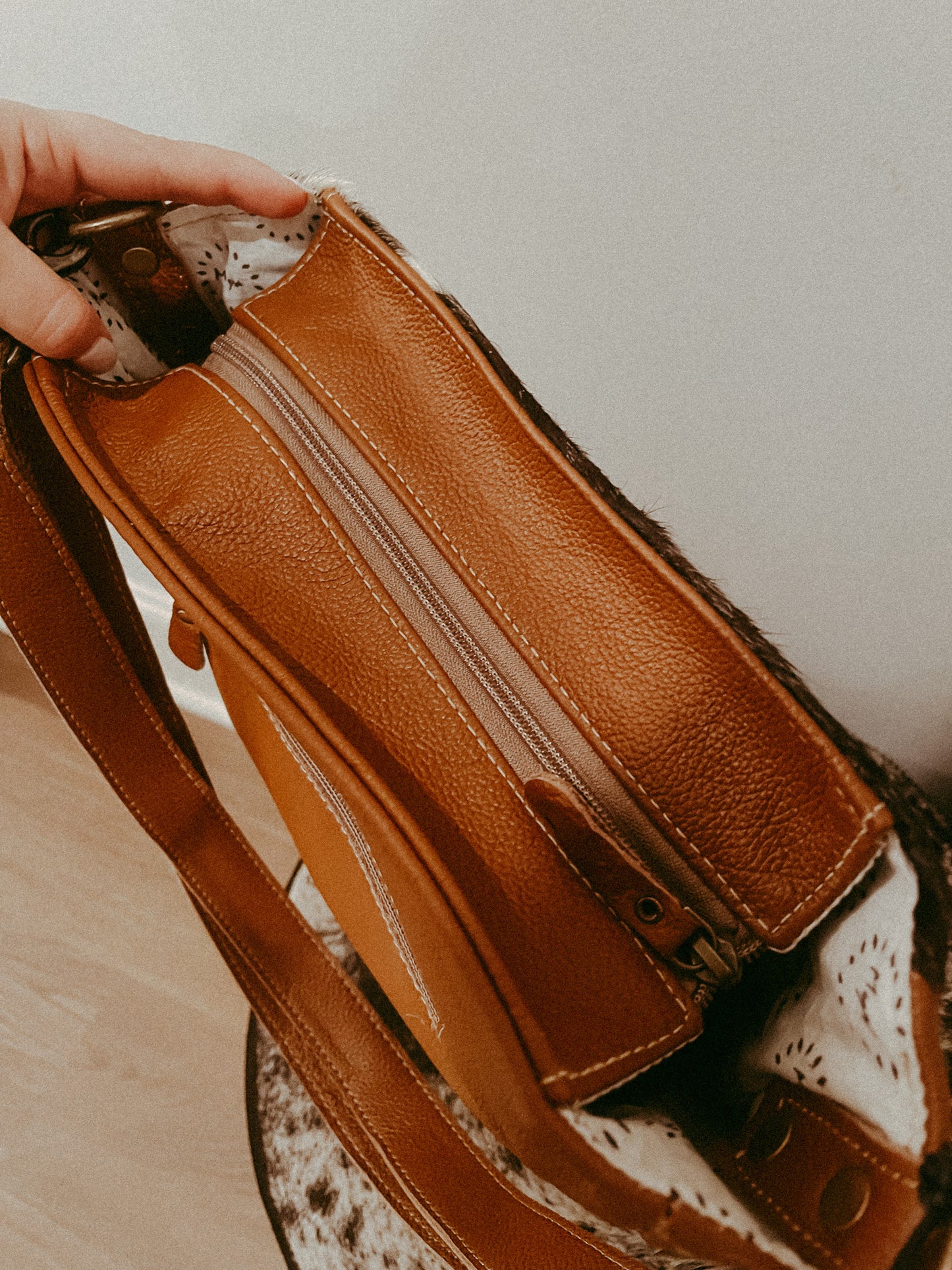 Genetic Leather Cowhide Purse