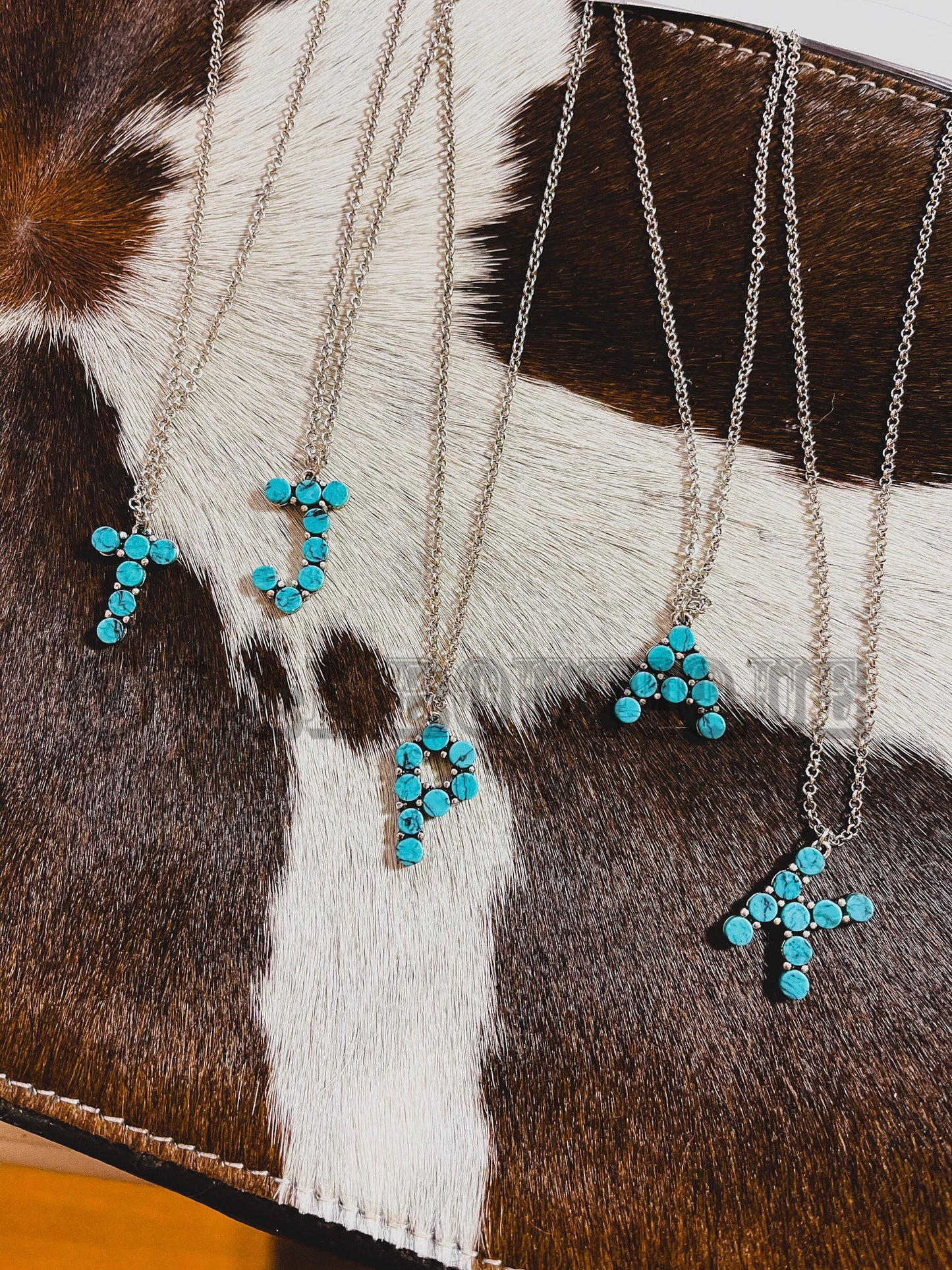 Turquoise Initial Necklace