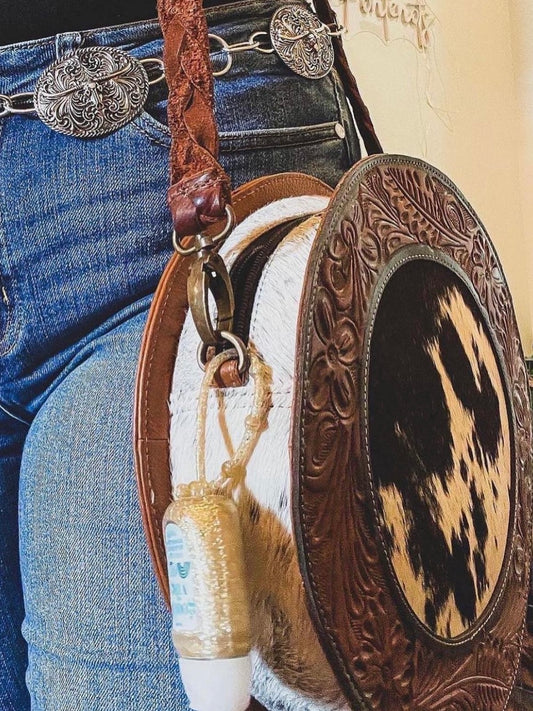 Outer Roundle Cowhide Canteen Crossbody