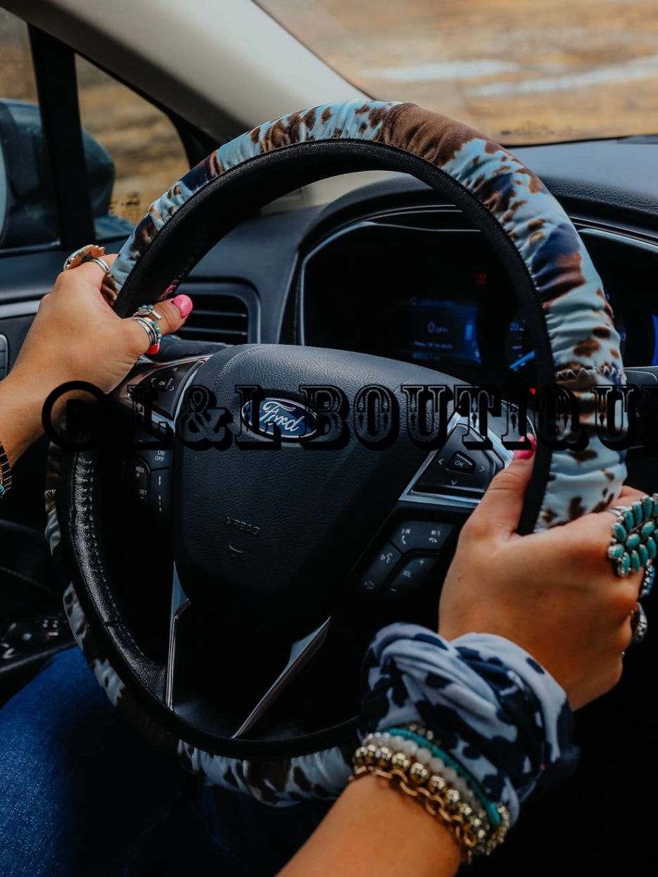 Cow Steering Wheel Cover