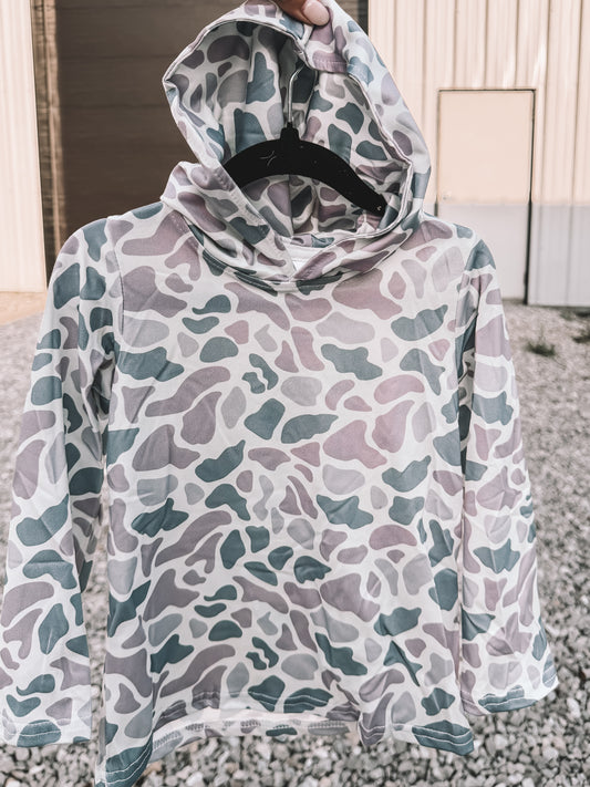 Snow Camo Kids Hoodie