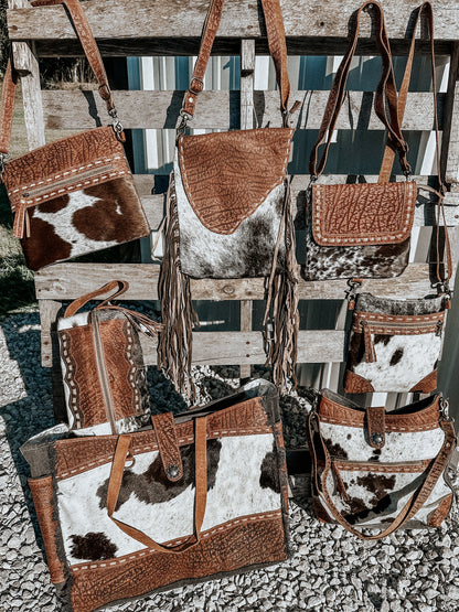 Gloss Cowhide Bag Collection - Set of 7