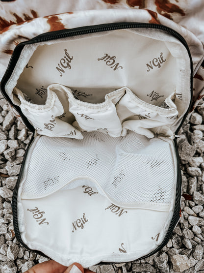 Brown Cow Print Diaper Bag