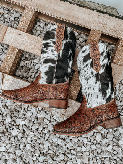 Savanna Cowhide Leather Boots