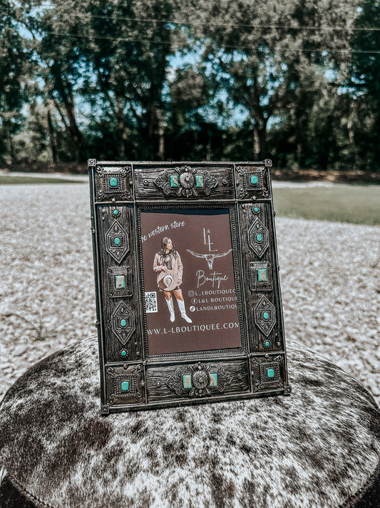 Square Concho Turquoise Picture Frame