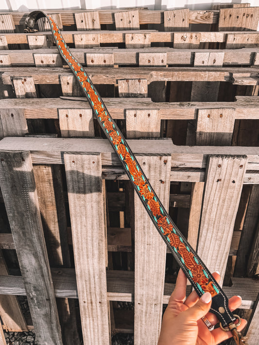 Kai Tooled Leather Crossbody Strap