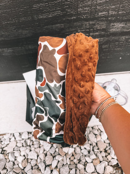 Camo Toddler Blanket Cup Book Bundle