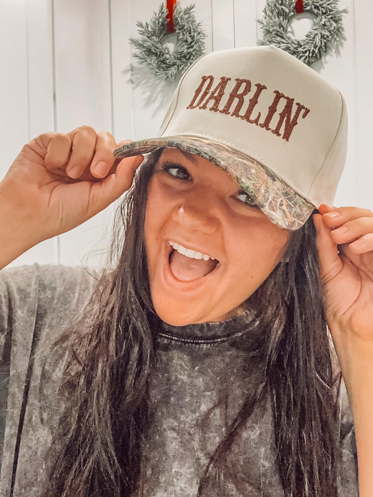 Darlin Trucker Hat in Camo PREORDER