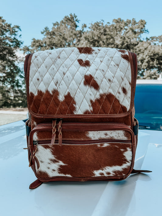 Stitched Cowhide Backpack