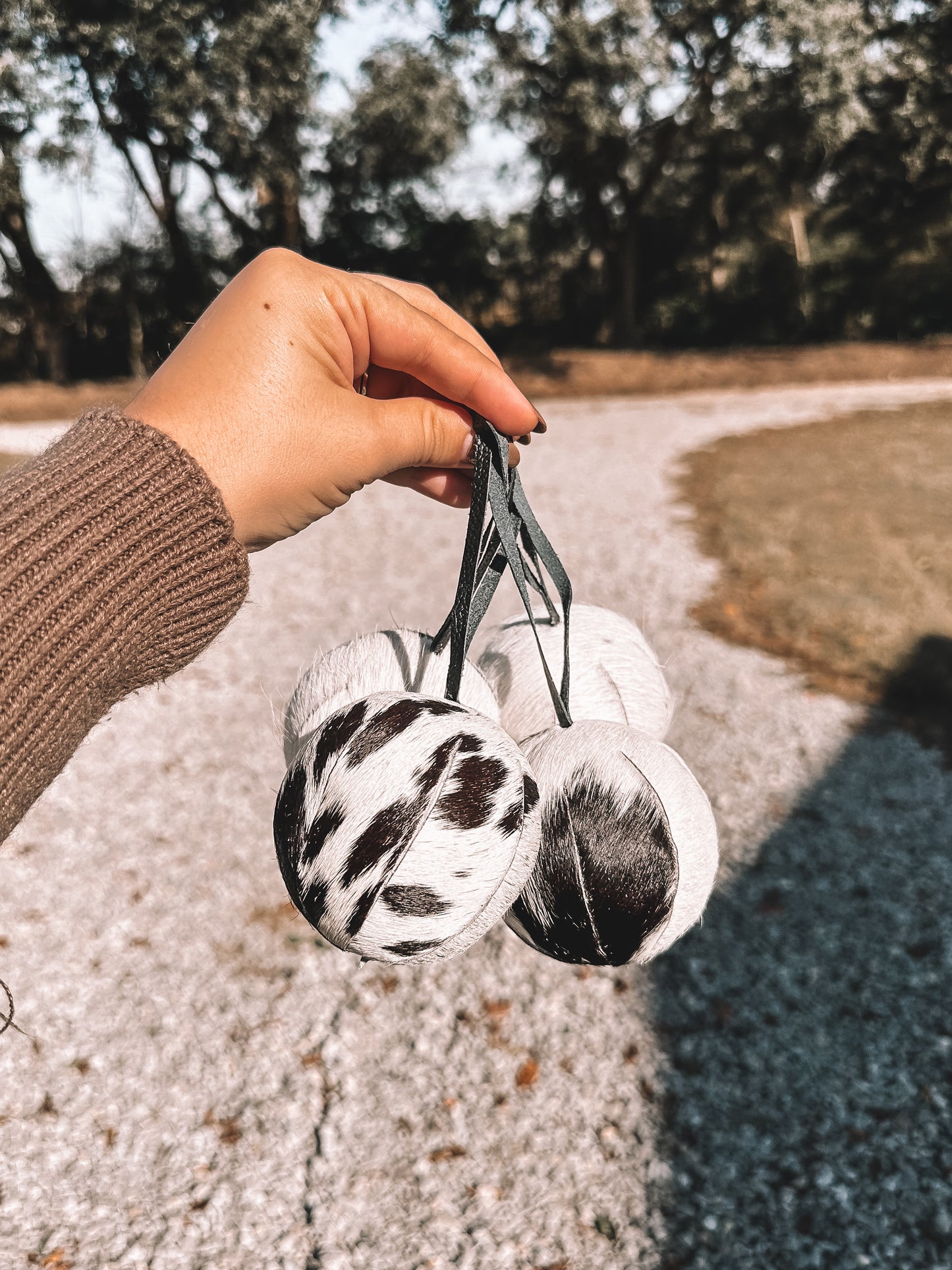 Cowhide Ornament Set of 6