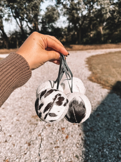 Cowhide Ornament Set of 6