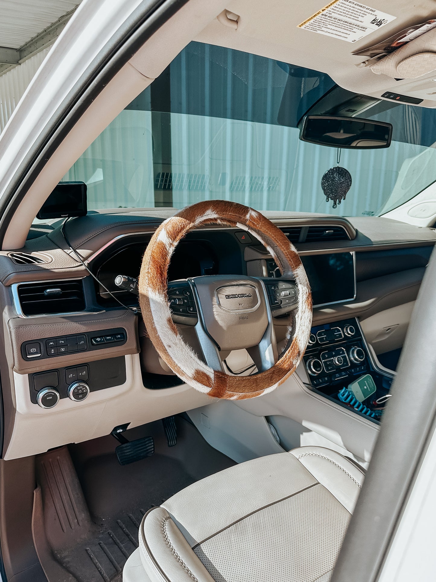 All Cowhide Steering Wheel Cover