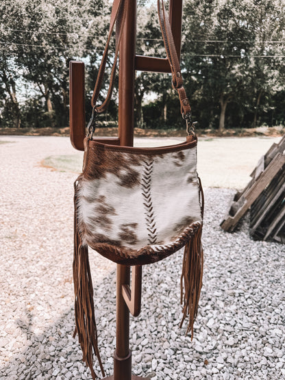 Edgy Cowhide Crossbody