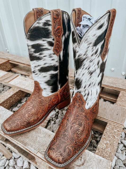 Savanna Cowhide Leather Boots